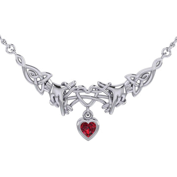 Celtic Knotwork Japanese Ayatori Love Silver Necklace TNC555 - Jewelry